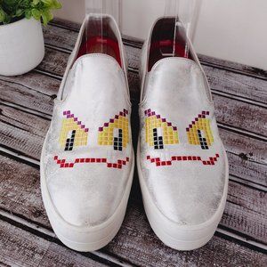 Skechers Street | Metallic Silver Rise Fit Platform GRIMACE Face Slip-On Sneaker